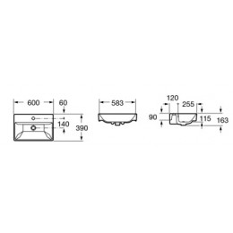 OLETA Раковина 600мм, белая