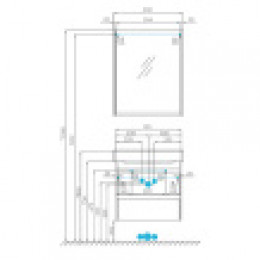 Нортон 80 Тумба (РАКОВИНА БЕВЕРЛИ 80)