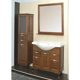 Пандора Пенал 400 темный орех лев (массив Бук)