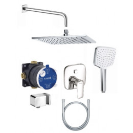 Набор 7 в 1 KLUDI AMEO с кнопочным дивертером, хром (416590575,88011,6651405-00,6442505-00,6556005-00,6450005-00,6107105-00)