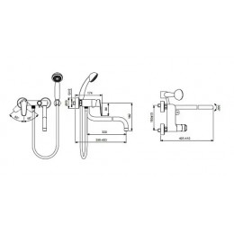 BA268AA VIDIMA BALANCE Смеситель для ванны/душа
