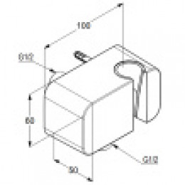KLUDI A-QA Cоединение для шланга с настенным держателем для душа, арт. 6556005-00