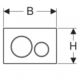115.882.JQ.1 Sigma20 Смывная клавиша, двойной смыв, не оставляет отпечатков пальцев, хром мат/хром глянц/хром мат