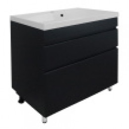 Комплект Тумба Эстима 70/2Н напольная с раковиной Астория 70 Графит