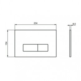 R0121AC OLEAS™ M2 Механическая панель смыва (белая)