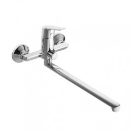 Смеситель Венга для ванны-душа с длинным изливом, с аксессуарами, хром