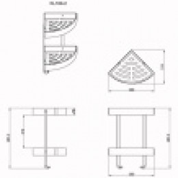 AZ-160-2 Полка угловая двухэтажная, хром