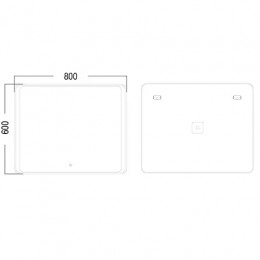 Loranto зеркало Скай 80х60 сенсор выкл с подогревом (новый прочий)