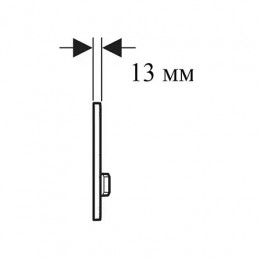 115.788.DW.2 Sigma50 Смывная клавиша, для двойного смыва, цвет металлический хромированный: хромированный черный, черный