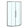 AZ-092K2-100-MGR-CL Душевое ограждение OSAKA DIA-TD-100х100х195-MGR-CL, прозрачное стекло 5 мм, профиль матовый графит, две двери сдвижные