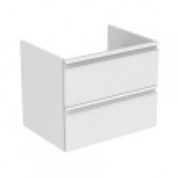 T0050WI TESI Подстолье для умывальника 60 см для подвесного монтажа, с 2-мя ящиками с интегрированными ручками, система плавного закрытия, с крепе