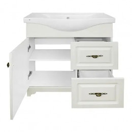 Комплект Тумба Janet  80 с раковиной Basic 80 ольха (2 места)