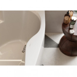 MELITE Ванна акриловая асимметричная, без панели и каркаса, 160х105 см, правая, белая