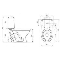 Унитаз-компакт Соната бел.