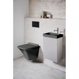 Loranto Кнопка для инсталляции круглая черная матовая