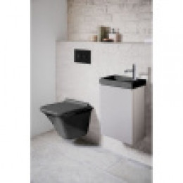 Loranto Кнопка для инсталляции круглая черная матовая