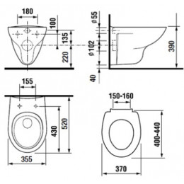 MATEO Сиденье с крышкой к компакту микролифт, дюропласт