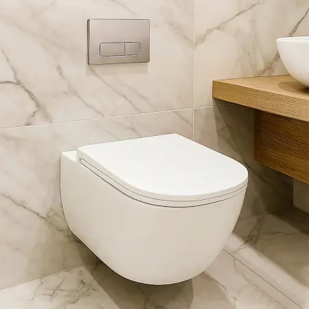 Azario FOTE  AZ-116-UQ3  ТОРНАДО 3.0 (СКРЫТОЕ КРЕПЛЕНИЕ) подвесной  унитаз в комплекте с сидением микролифт :480x340x350mm