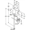 KLUDI PURE&SOLID Однорычажный смеситель на умывальник 100, c донным клапаном, арт. 342900575