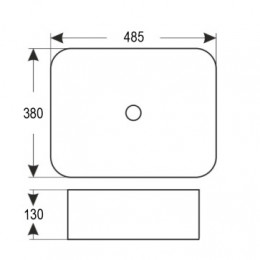 AZ-4565 Раковина накладная 48,5*38*13 см
