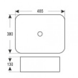 AZ-4565 Раковина накладная 48,5*38*13 см