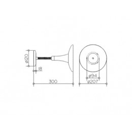 17676019000 Elegance Косметическое зеркало с подсветкой