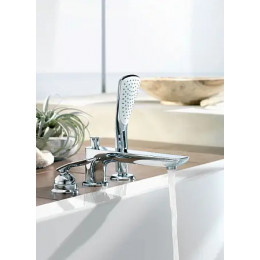 KLUDI BALANCE Однорычажный смеситель для ванны и душа, на 3 отверстия, длина излива 220 мм