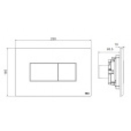 641004 Панель пневм. двойная KARISMA, пластик, хром глянцевый