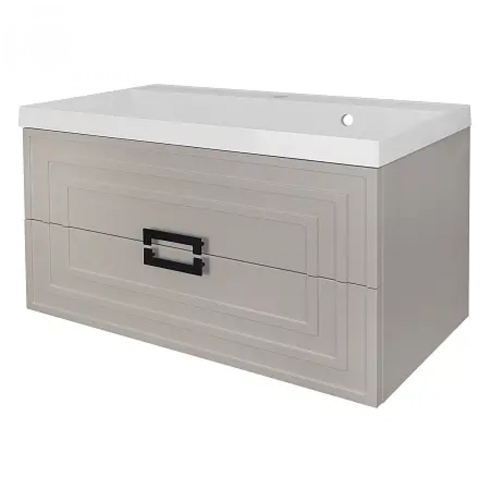 Комплект Тумба ARMARIO 90/2 подвесная КАШЕМИР с раковиной CLASSIK 90