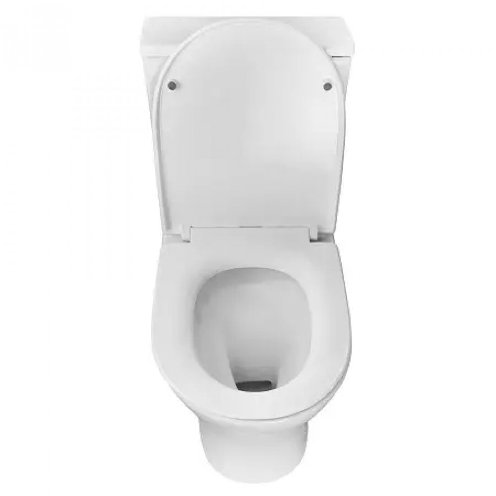 Azario Reina AZ-2785T (Торнадо) напольный безободковый унитаз в комплекте с бачком и сидением микролифт и арматурой 630*360*815mm