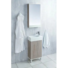 Эмма зеркало-шкаф (Белый/Дуб Навара)