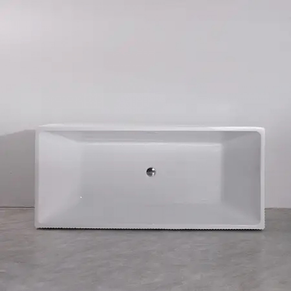 KATRINA Ванна акриловая пристенная  в комплекте с сифоном и металлической рамой 1500x750x580 мм