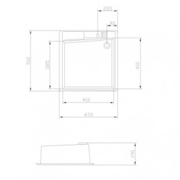 Кухонная Мойка Парма 510*470*175мм Графит (аналог черн) NEW