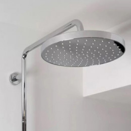 E26237-CP ATOM Колонна для ванны и душа с термостатом, поворотным изливом, круглым верхним и ручным душем, хром