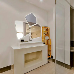 AZARIO зеркало Bionic бесконтактный сенсор, 3 элемента, парящая подсветка (в стену)