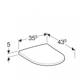 500.605.01.2 ACANTO Сиденье с крышкой тонкое, быстросъемное с микролифтом