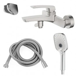 Conda Смеситель для ванны с ручным душем, сатин