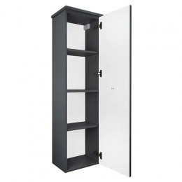 Пенал LAURA подвесной МАТОВЫЙ СЕРЫЙ правый ручка ЧЕРНЫЙ (390*1340*300)