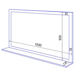 Пандора Зеркало 1050 белое золото (массив Дуб)