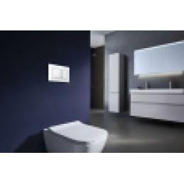 Панель смыва, белая глянцевая, квадратная, AZARIO