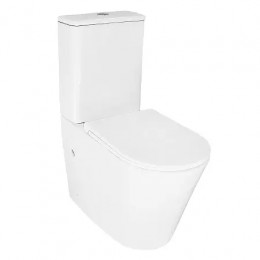 LANDER Унитаз напольный безободковый в комплекте с бачком и сиденьем дюропласт микролифт, смыв ТОРНАДО . Размер 630x350x795 мм (2 места)