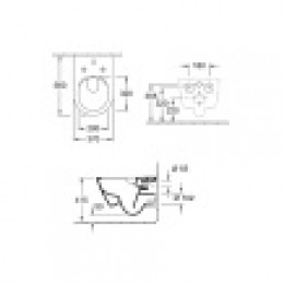 SUBWAY 2.0  Унитаз подвесной безобод, горизонт. выпуск, Альпийский белый (2 корзинки:для гигиенического блока и освежающего геля) (грузить с 9M78S101)
