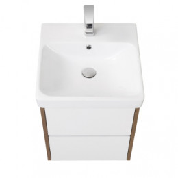 Сканди 45 Тумба Белый/Дуб Рустикальный (БЕЗ УМЫВАЛЬНИКА Адриана-45)