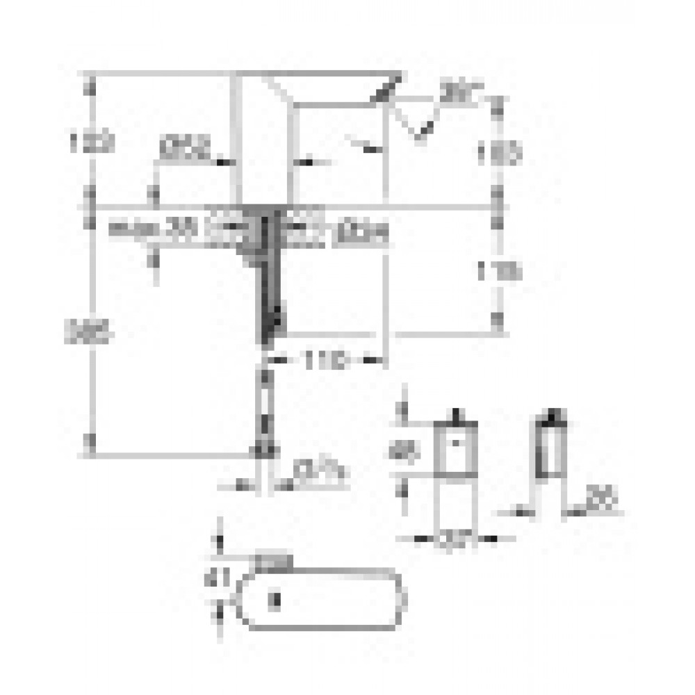 36451000 BauCosmopolitan E Инфракрасная электроника для раковины 1/2" со смешиванием, 6V литиевая батарейка, корпус ABS-пластик, покрытие хром