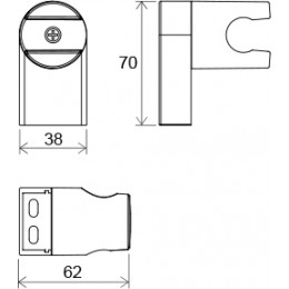 Держатель для душевой насадки поворотный 611.00