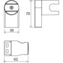Держатель для душевой насадки поворотный 611.00
