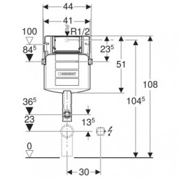 Смывной бачок скрытого монтажа Geberit Sigma 12 UP320 109.300.00.5 для унитазов