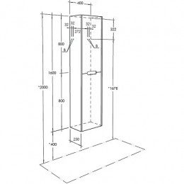 Оливия Шкаф-колонна Бежевый/Дуб веллингтон