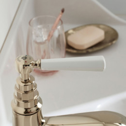 E24309-BGG CLEO 1889 Высокий смеситель для раковины без д/к, глянцевое золото