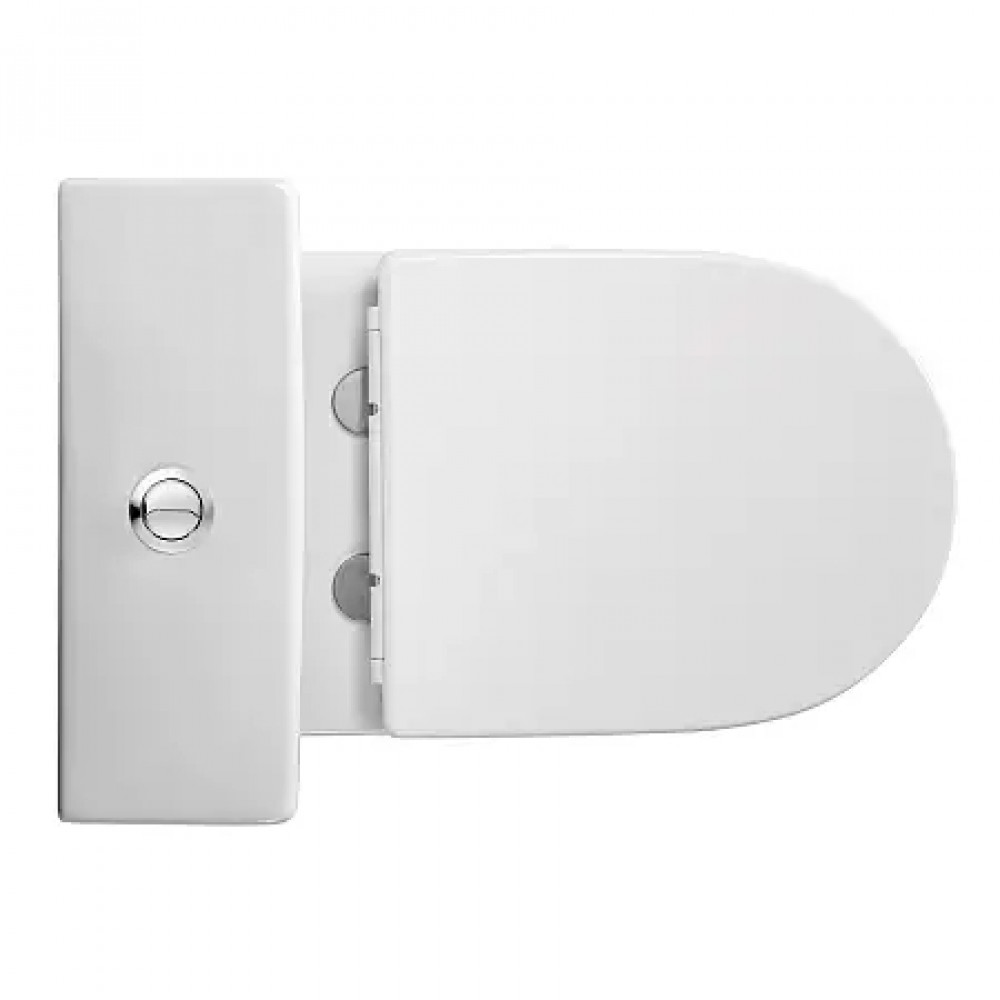 Azario Reina AZ-2785T (Торнадо) напольный безободковый унитаз в комплекте с бачком и сидением микролифт и арматурой 630*360*815mm